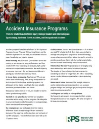 Accident Insurance Programs Highlights Sheet